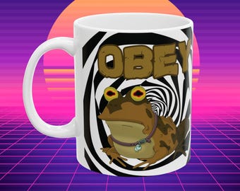 Hypnotoad Obey: Futurama Coffee Mug, Funny Gift, (11oz, 15oz)