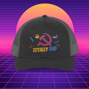 80s Synthwave Trucker Cap: Retro Communist Snapback