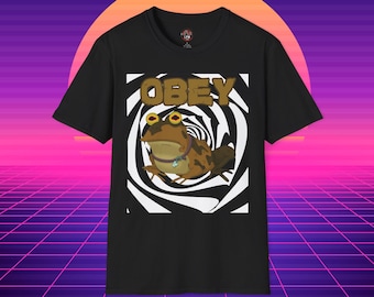Hypnotoad Obey: Futurama TShirt, Softstyle Tee, Unisex T-Shirt, Cartoon Shirt
