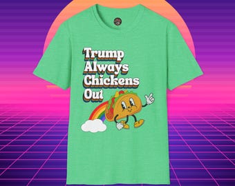 TACO: Trump Always Chickens Out Retro style Tshirt