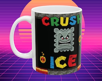 Crush ICE: Mario Mug, Anti-ICE Gift, Leftist Coffee Mug (11oz, 15oz)