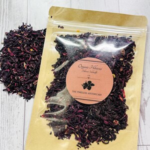 Organic Hibiscus, Hibiscus Tea, Herbal Loose Tea, Herbalist Supplies, Herbal Tea Ingredient, Food Grade Herbs, Organic Botanical, Apothecary