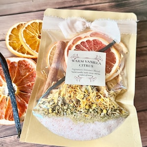 Warm Vanilla Citrus Simmer Pot Blend, Herbal Aromatherapy, Chamomile, Calendula, Stovetop Fragrance