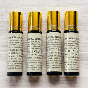 Essential Oil Blend, Aromatherapy Oils, Natural Essential Oils, Essential Oil Roll On, Roller Bottle Gift Set, Self Care Gift, Spa Gift Set