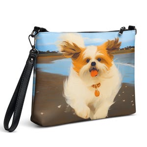 Shih-Tzu Umhängetasche, niedliche Hundetasche mit verstellbarem Riemen, leichte und stilvolle Alltagshandtasche