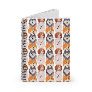 Dog Lover Spiral Notebook: Ruled Line Journal, Puppy Stationery Gift