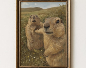 Laat hem koken Meme Art Print, grappige marmot poster, virale internet muurkunst, eigenzinnige dierenprint, dankbare dierenprint voor meme-fans, uniek cadeau
