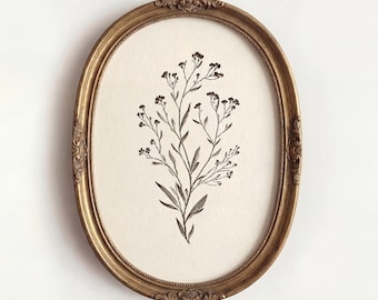 Botanical Flower Print, Vintage Botanical Wall Art, Antique Floral Illustration, Cottagecore Decor, Herbarium Artwork, Nature Lover Gift