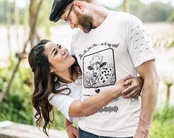 Cow Vintage Graphic Unisex T-Shirt | Cow - Music Design | Funny statement shirt for animal lovers, music fans, and nature enthusiasts