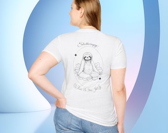 Cute Sloth Unisex T-Shirt, Softstyle Animal Tee, Funny Shirt for Animal Lovers and Yoga Enthusiasts, Casual Shirt, Gift