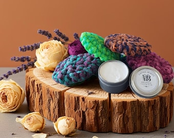 Paquete de 3 exfoliantes con bálsamo de sebo batido: Sebo de animales alimentados con pasto para piel seca