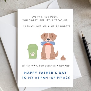 Vaderdagkaart van hond, grappige kaart van huisdier, hondvaderdagkaart, grappige vaderdagkaart, voor hond vader, vader van hond