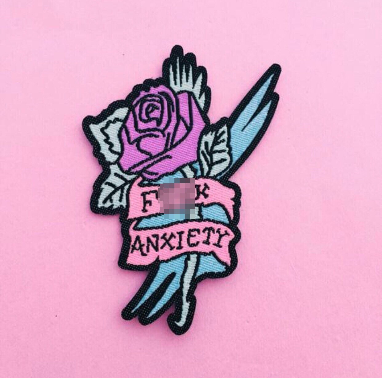 F**k Anxiety patch by Hannah Daisy