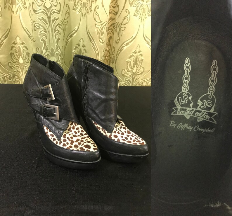 leopard crawl knee high platform creeper boots