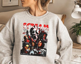 Halloween Scream Sweatshirt: Woodsboro Horror Club, Spooky Movie Merch