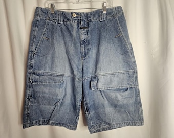 Vtg Y2K Le Jean De Marithe Francois Girbaud Jean Shorts Baggy Cargo Sz 36 Hombres