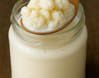 Organic Milk Kefir, Gut Health Support, Live Milk Kefir Grains, Homemade Kefir, Natural Probiotics