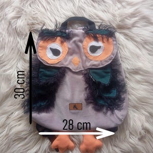 Toddler Backpack, Cute Custom School Bag, Kindergarten Backpack, Pre-school Cuddly Owl Childrens Bag, Back to School, gift for child