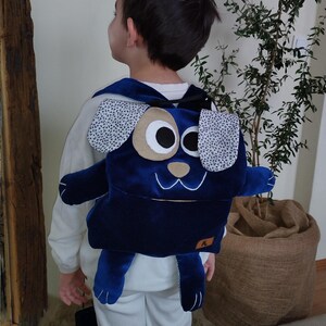 Toddler Backpack, Cute Custom School Bag, Kindergarten Backpack, Pre-school Cuddly Dog Childrens Bag, Back to School, gift for child