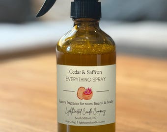 Spray de cedro / Aroma a cedro y azafrán / Spray de lujo para todo