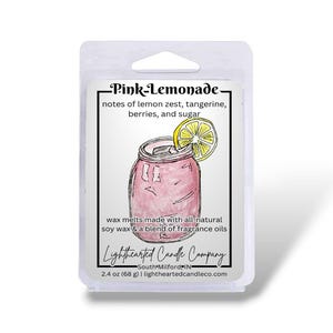 Pink Lemonade Wax Melt | Lemon zest, tangerine, berries, and sugar | Summer Wax Melt | Soy Wax Melt |  Hand Painted Artwork | Gift for Her