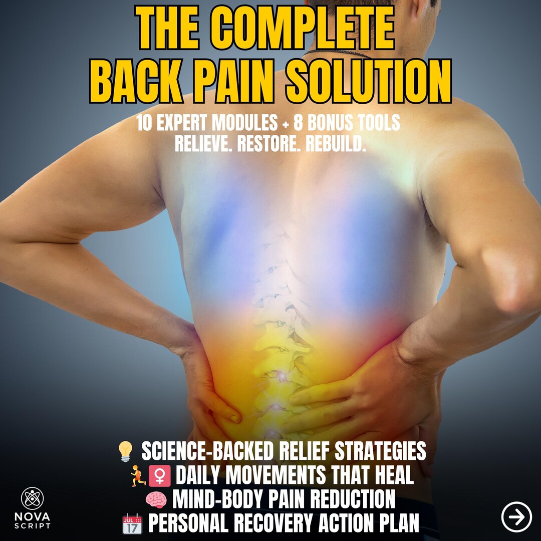 Complete Back Pain Solution | 10 Modules + 8 Tools | Pain Relief ...