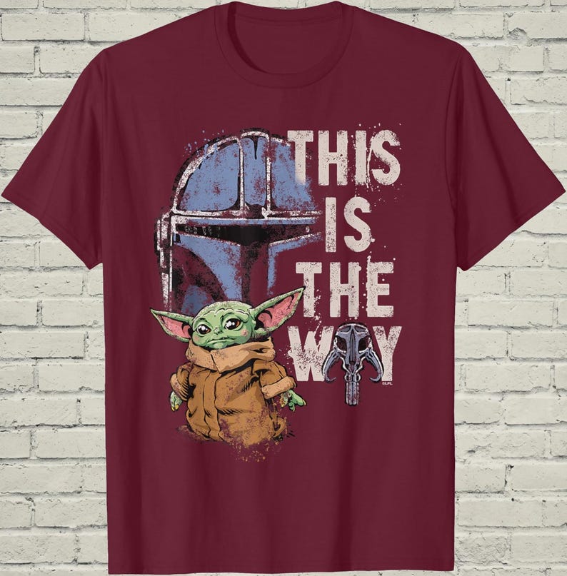 Mandalorian Grogu Star Wars Shirt, This Is The Way Baby Yoda Tee, Mens Birthday Gift, Sci Fi Fan Graphic Apparel, Space Movie Present image 11