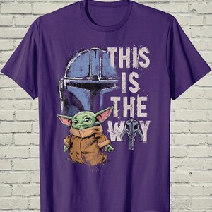 Mandalorian Grogu Star Wars Shirt, This Is The Way Baby Yoda Tee, Mens Birthday Gift, Sci Fi Fan Graphic Apparel, Space Movie Present image 8