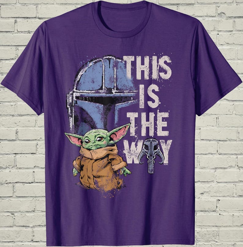 Mandalorian Grogu Star Wars Shirt, This Is The Way Baby Yoda Tee, Mens Birthday Gift, Sci Fi Fan Graphic Apparel, Space Movie Present image 8