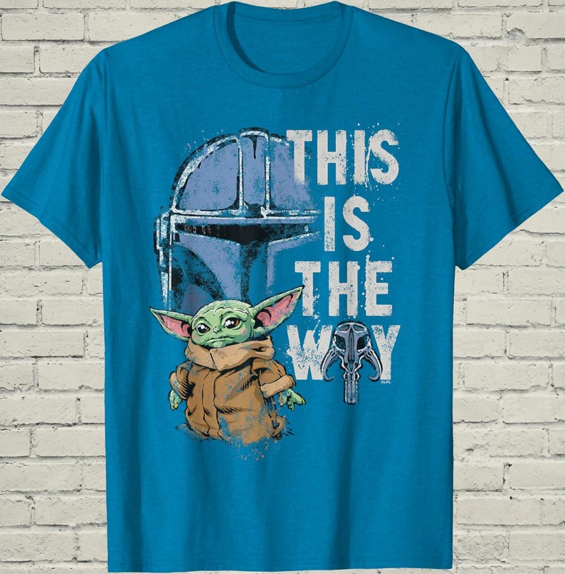 Mandalorian Grogu Star Wars Shirt, This Is The Way Baby Yoda Tee, Mens Birthday Gift, Sci Fi Fan Graphic Apparel, Space Movie Present image 3