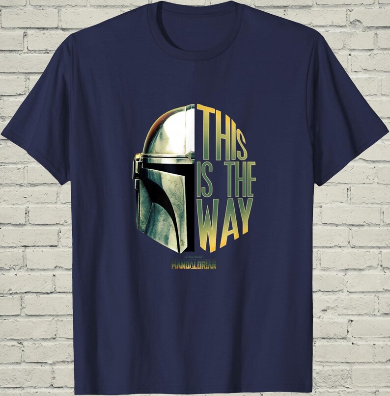 Mandalorian Shirt, This Is The Way Tee, Sci Fi Helmet Design, Space Movie Apparel, Fathers Day Gift Dad image 2