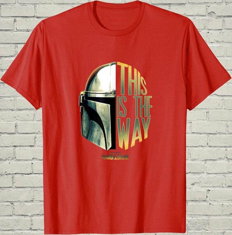 Mandalorian Shirt, This Is The Way Tee, Sci Fi Helmet Design, Space Movie Apparel, Fathers Day Gift Dad image 6