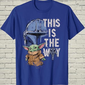 Mandalorian Grogu Star Wars Shirt, This Is The Way Baby Yoda Tee, Mens Birthday Gift, Sci Fi Fan Graphic Apparel, Space Movie Present image 10