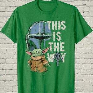 Mandalorian Grogu Star Wars Shirt, This Is The Way Baby Yoda Tee, Mens Birthday Gift, Sci Fi Fan Graphic Apparel, Space Movie Present image 6