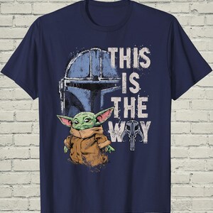 Mandalorian Grogu Star Wars Shirt, This Is The Way Baby Yoda Tee, Mens Birthday Gift, Sci Fi Fan Graphic Apparel, Space Movie Present image 2