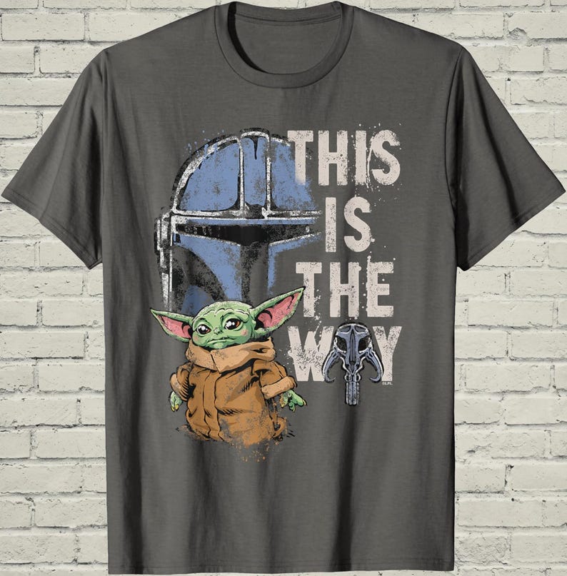 Mandalorian Grogu Star Wars Shirt, This Is The Way Baby Yoda Tee, Mens Birthday Gift, Sci Fi Fan Graphic Apparel, Space Movie Present image 4