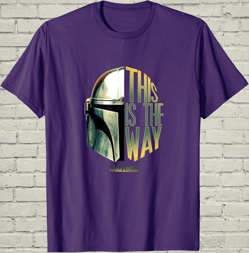 Mandalorian Shirt, This Is The Way Tee, Sci Fi Helmet Design, Space Movie Apparel, Fathers Day Gift Dad image 8