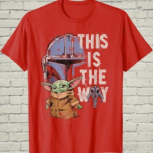 Mandalorian Grogu Star Wars Shirt, This Is The Way Baby Yoda Tee, Mens Birthday Gift, Sci Fi Fan Graphic Apparel, Space Movie Present image 5