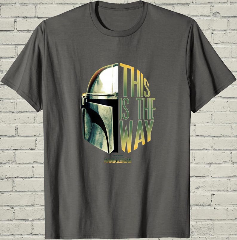 Mandalorian Shirt, This Is The Way Tee, Sci Fi Helmet Design, Space Movie Apparel, Fathers Day Gift Dad image 5