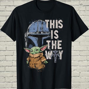 Mandalorian Grogu Star Wars Shirt, This Is The Way Baby Yoda Tee, Mens Birthday Gift, Sci Fi Fan Graphic Apparel, Space Movie Present image 7