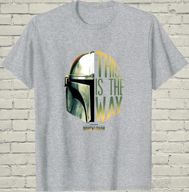 Mandalorian Shirt, This Is The Way Tee, Sci Fi Helmet Design, Space Movie Apparel, Fathers Day Gift Dad image 4