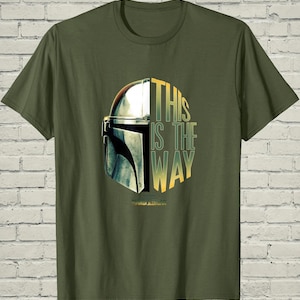 Mandalorian Shirt, This Is The Way Tee, Sci Fi Helmet Design, Space Movie Apparel, Fathers Day Gift Dad image 1