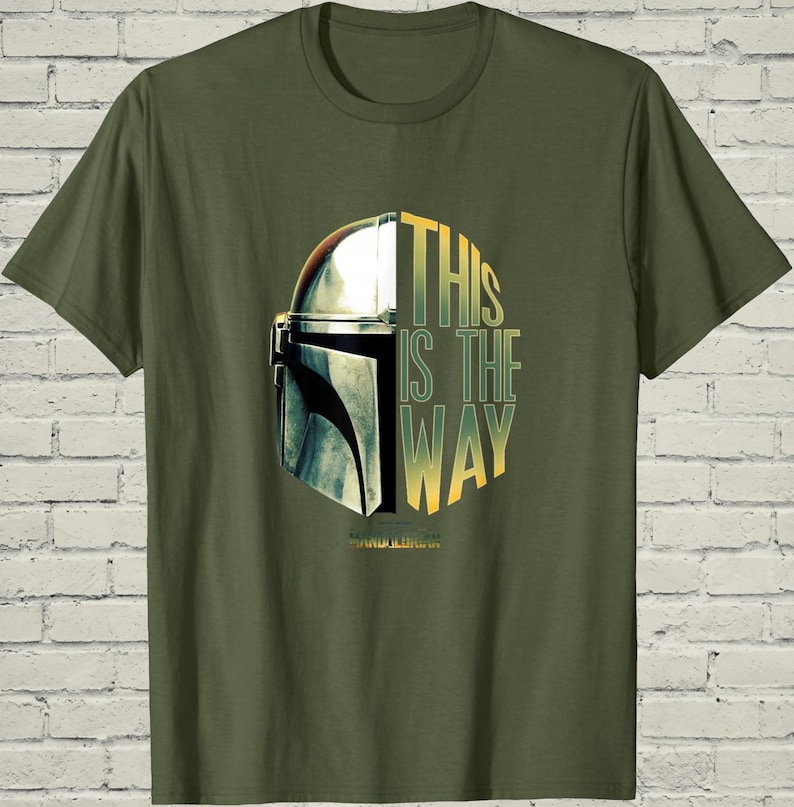 Mandalorian Shirt, This Is The Way Tee, Sci Fi Helmet Design, Space Movie Apparel, Fathers Day Gift Dad image 1