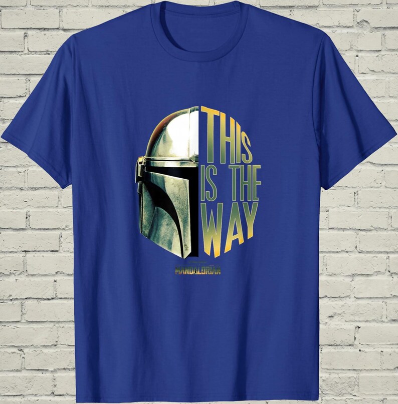 Mandalorian Shirt, This Is The Way Tee, Sci Fi Helmet Design, Space Movie Apparel, Fathers Day Gift Dad image 9