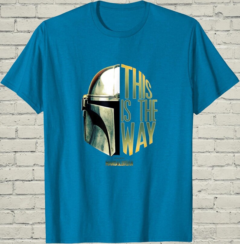 Mandalorian Shirt, This Is The Way Tee, Sci Fi Helmet Design, Space Movie Apparel, Fathers Day Gift Dad image 3