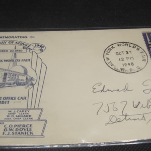 1939 New York Worlds Fair Last Day Of RPO Service From The Fair Envelope
