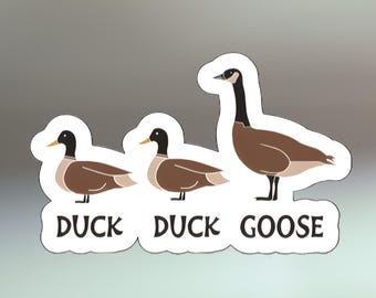 Kaczka Kaczka Gęś - Naklejki wodoodporne, Vintage Goose, Wiejski Dom, Bluza z parą gęsi z lat 90., Naklejki książkowe, Naklejka, Winyl