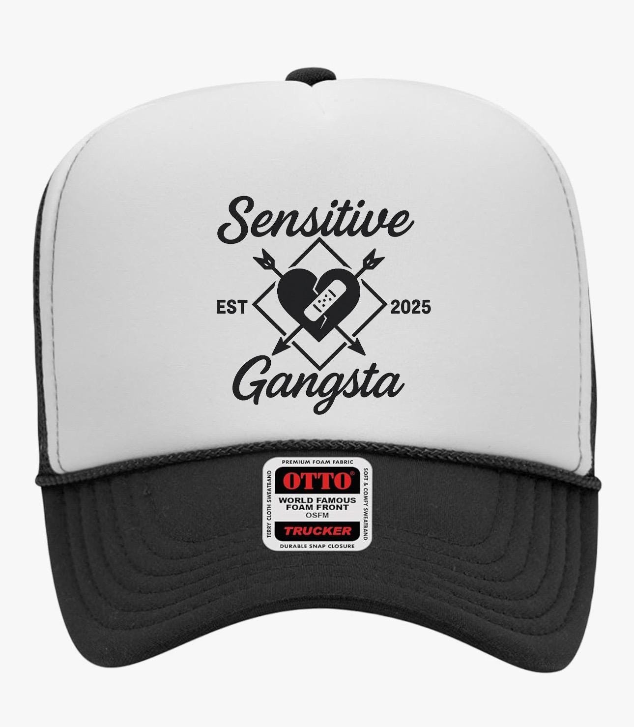 Sensitive Gangsta Trucker Hat Sensitive Gangsta Trucker Hat, Embroidered Hat, Casual Wear  main image 3