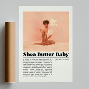 Ari Lennox Sheabutter Baby Poster | Minimalistisches Musik Poster | Vintage Retro Kunstdruck | Personalisiertes Poster | Poster | Wohndekor