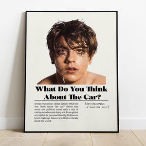 Declan McKenna O que você acha do carro | Pôster de música minimalista | Impressão de arte retrô vintage | Pôster personalizado | Impressão de arte de parede | Página inicial